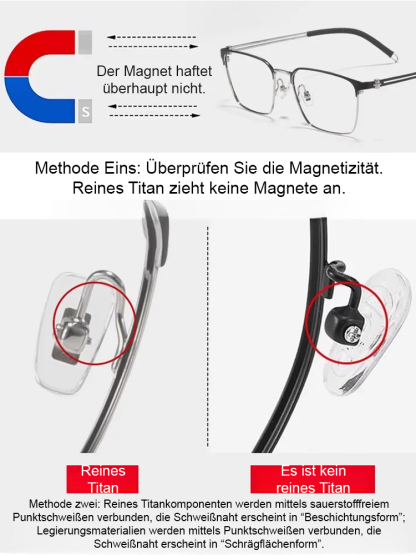 Titanrahmen professionelle bifokale Lesebrille