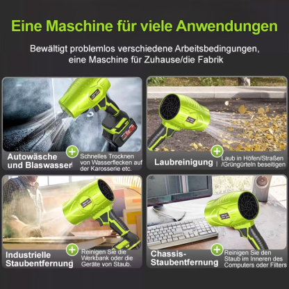 【30 Meter starker Luftstrom in 1 Sekunde】Handgeführtes Turbinengebläse