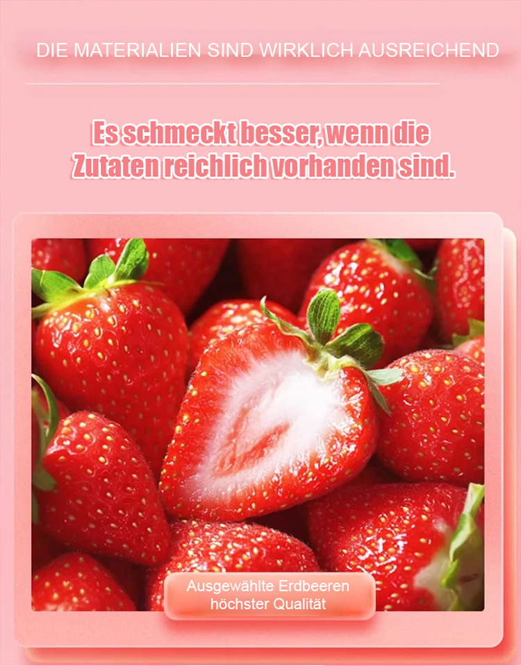 【Natürliche Zutaten】Gefriergetrockneter Erdbeer-Ziegenmilch-Soufflé-Kuchen