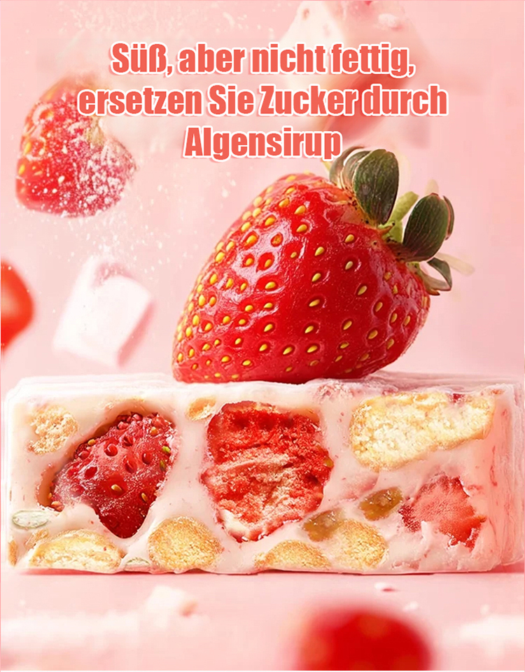 【Natürliche Zutaten】Gefriergetrockneter Erdbeer-Ziegenmilch-Soufflé-Kuchen