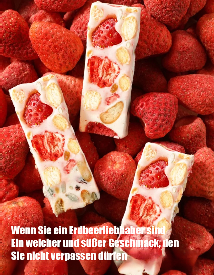 【Natürliche Zutaten】Gefriergetrockneter Erdbeer-Ziegenmilch-Soufflé-Kuchen