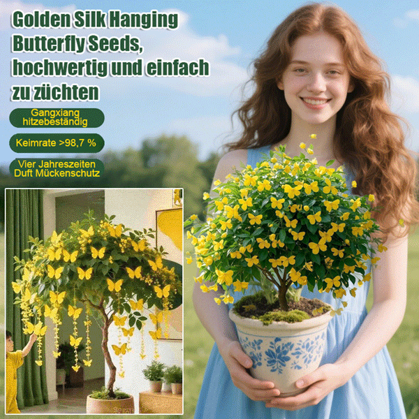 【Blüte, die nie verwelkt】Goldfaden hängender Schmetterlingssamen