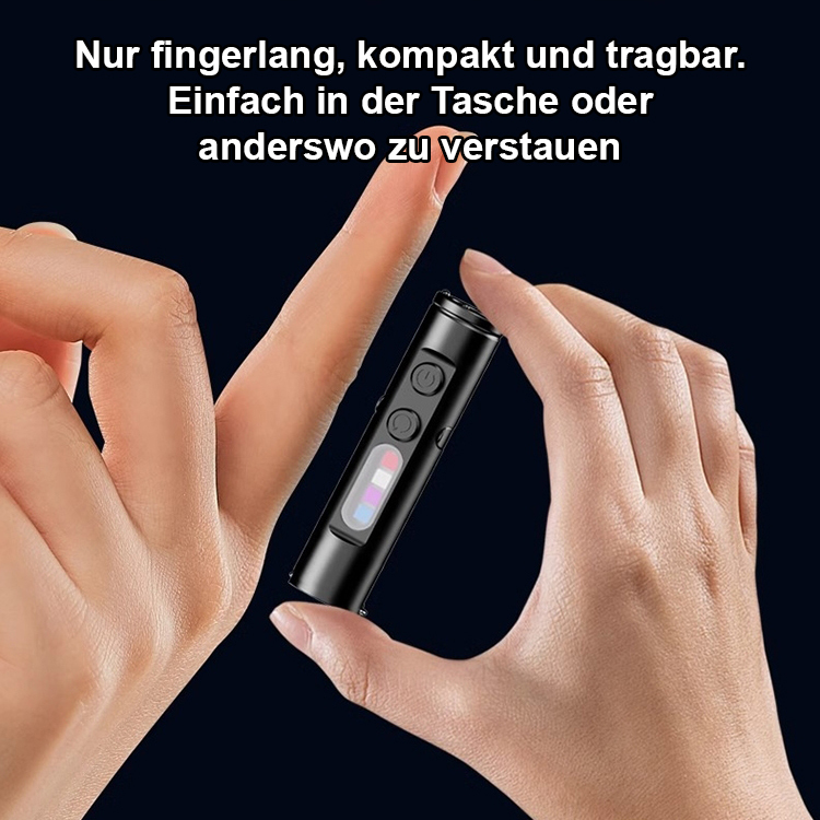 【Taschenlampe + Feuerzeug + Fensterbrecher】Schlüsselanhänger starker Licht aufladbare Mini-Taschenlampe