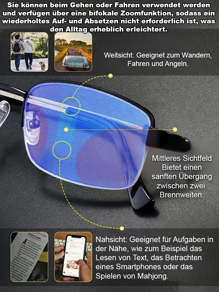 Titanrahmen professionelle bifokale Lesebrille