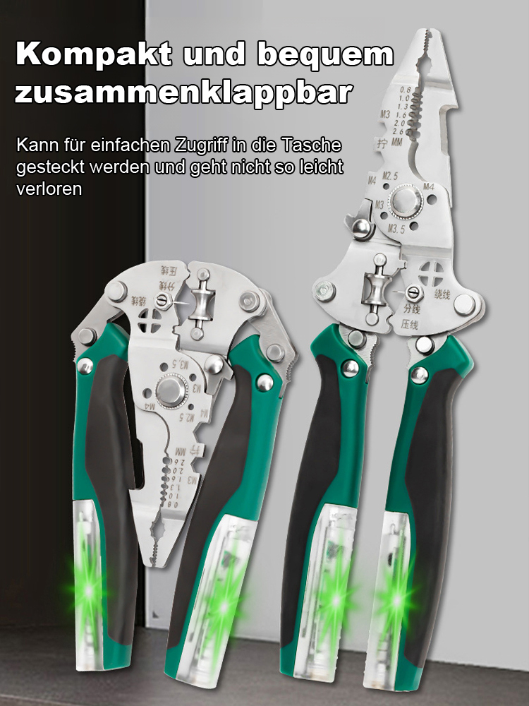  [Mit Elektrischem Licht] 23-in-1 Multifunktions-Klappklammer