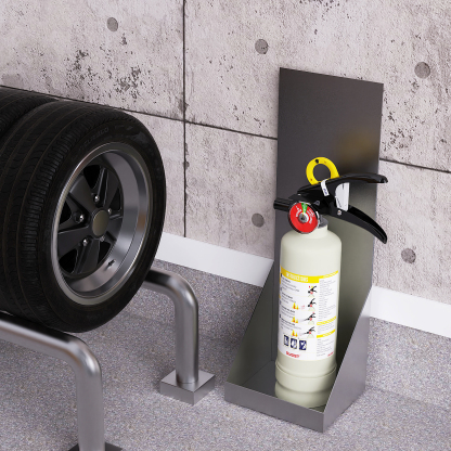 Ougist 2.5 lb ABC Dry Powder Fire Extinguisher – 1A:10B:C Rated | Portable Grey Fire Extinguisher for Home, Kitchen & Car | Easy-Grip Handle & Quick Release | Model FF1KG