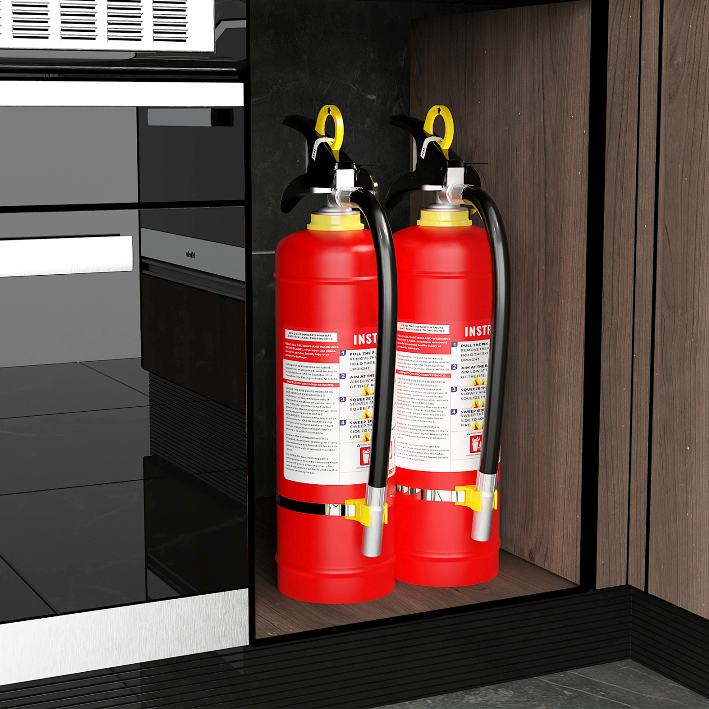 Ougist 4.4 lb ABC Dry Powder Fire Extinguisher – 2A:10B:C Rated | Car, Home & Office Safety | Easy-Use Quick Release | For Electrical & Grease Fires