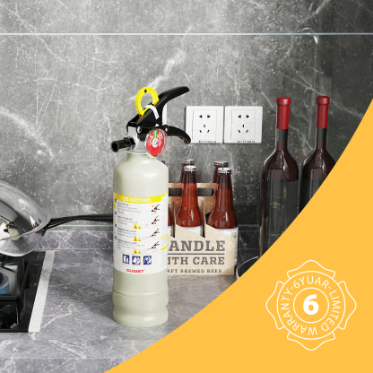 Ougist 2.5 lb ABC Dry Powder Fire Extinguisher – 1A:10B:C Rated | Portable Grey Fire Extinguisher for Home, Kitchen & Car | Easy-Grip Handle & Quick Release | Model FF1KG