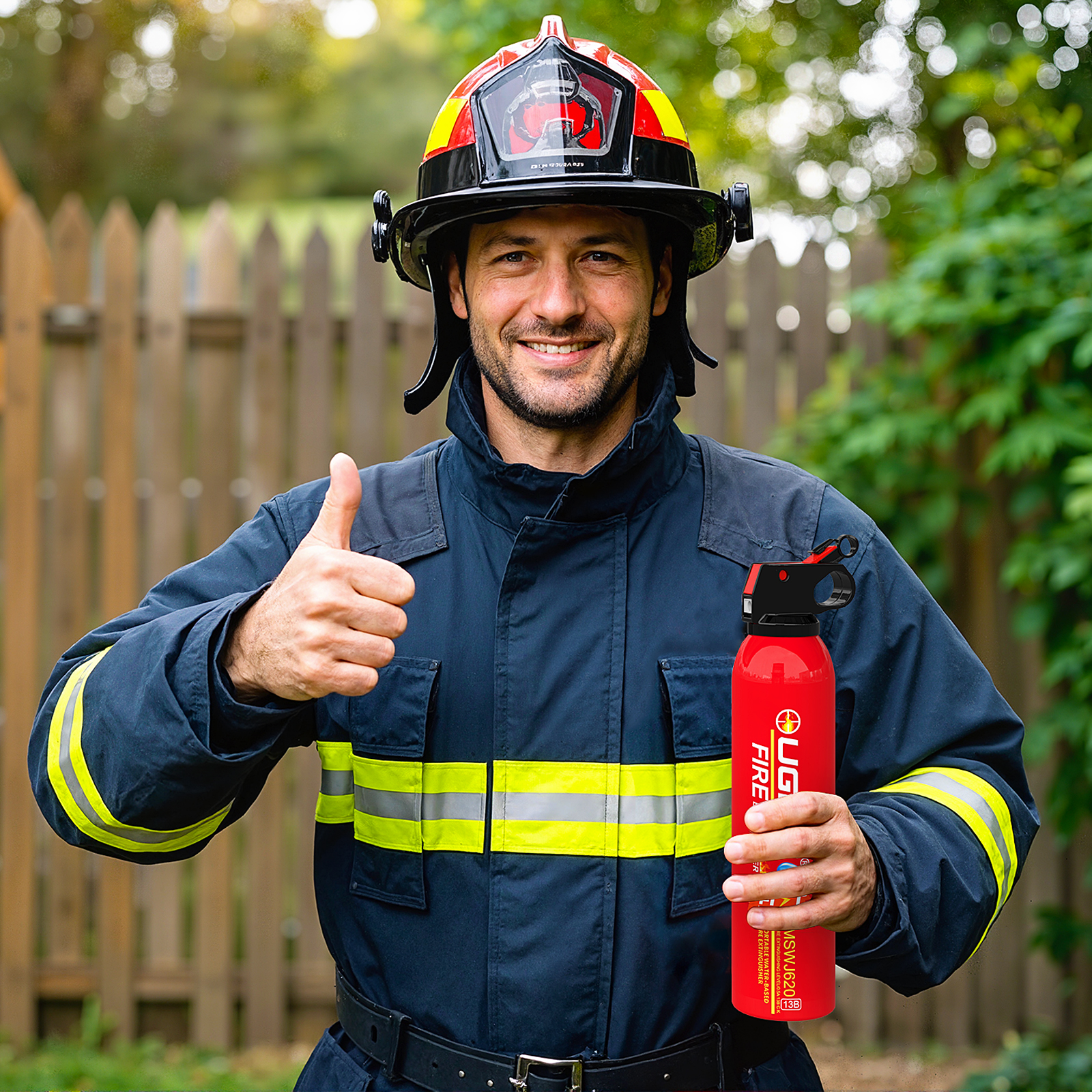 Ougist 21oz Portable Water-Based Fire Extinguisher – Compact Fire Spray for Home, Kitchen, Car & Camping | Quick Response & Re-Ignition Prevention | Model MSJ620