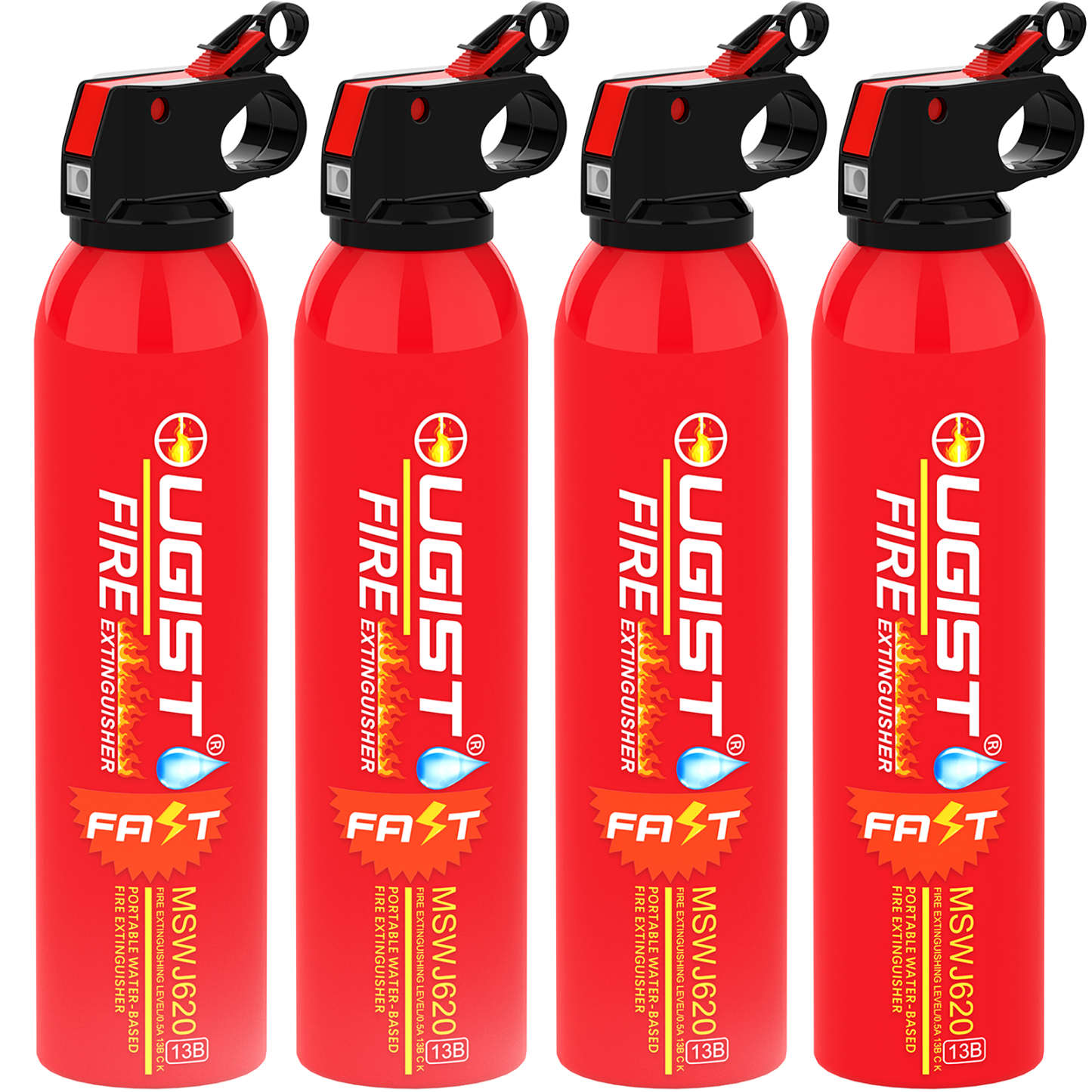 Ougist 21oz Portable Water-Based Fire Extinguisher – Compact Fire Spray for Home, Kitchen, Car & Camping | Quick Response & Re-Ignition Prevention | Model MSJ620