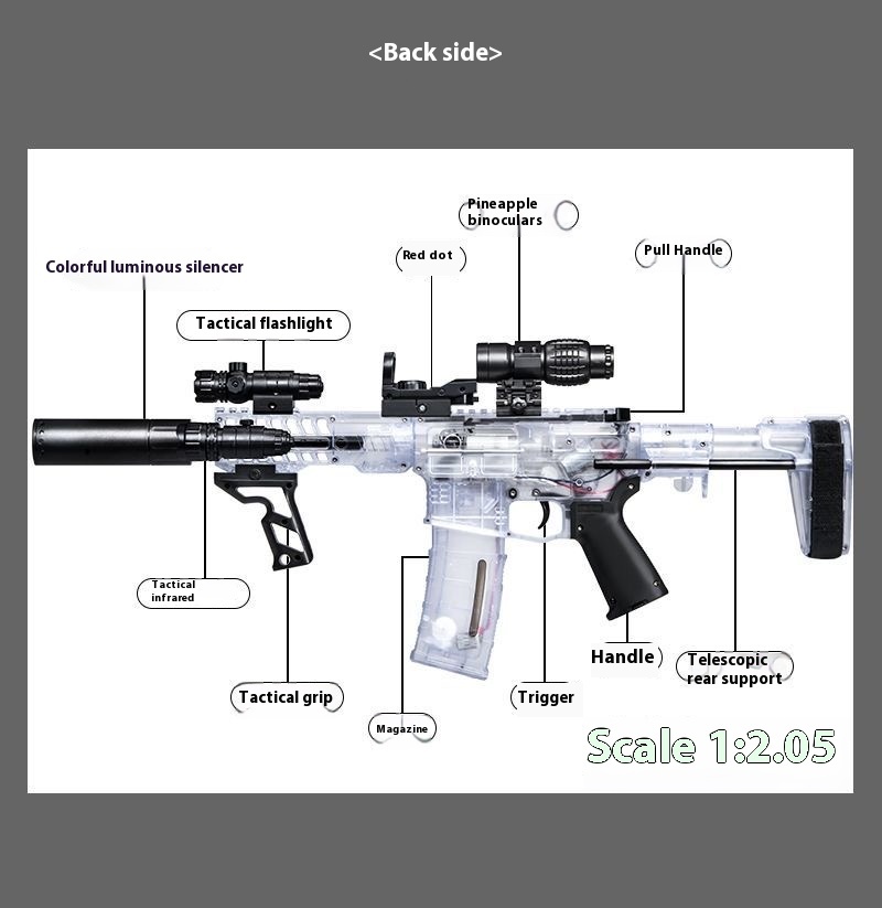 New transparent SLR electric continuous-firing water bullet gun