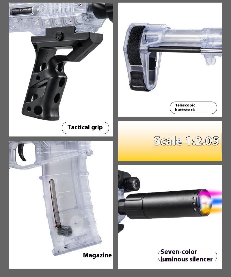 New transparent SLR electric continuous-firing water bullet gun