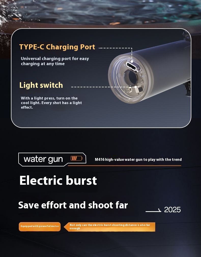 New toy electric continuous high-pressure pulse water gun with ultra long range