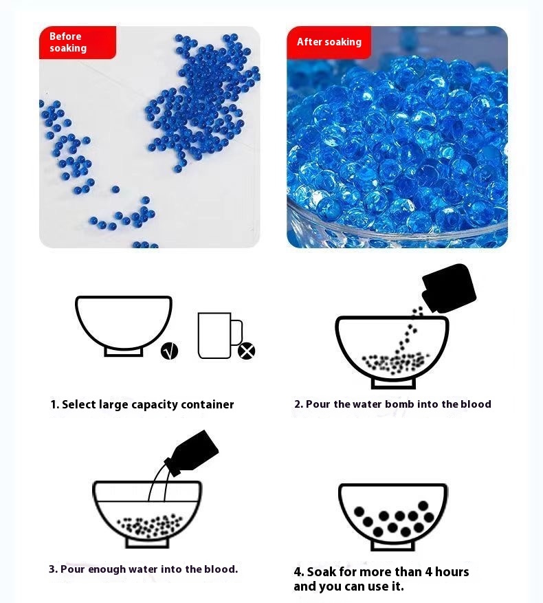 Water absorbing marble bottle, large water absorbing marble 7-8mm