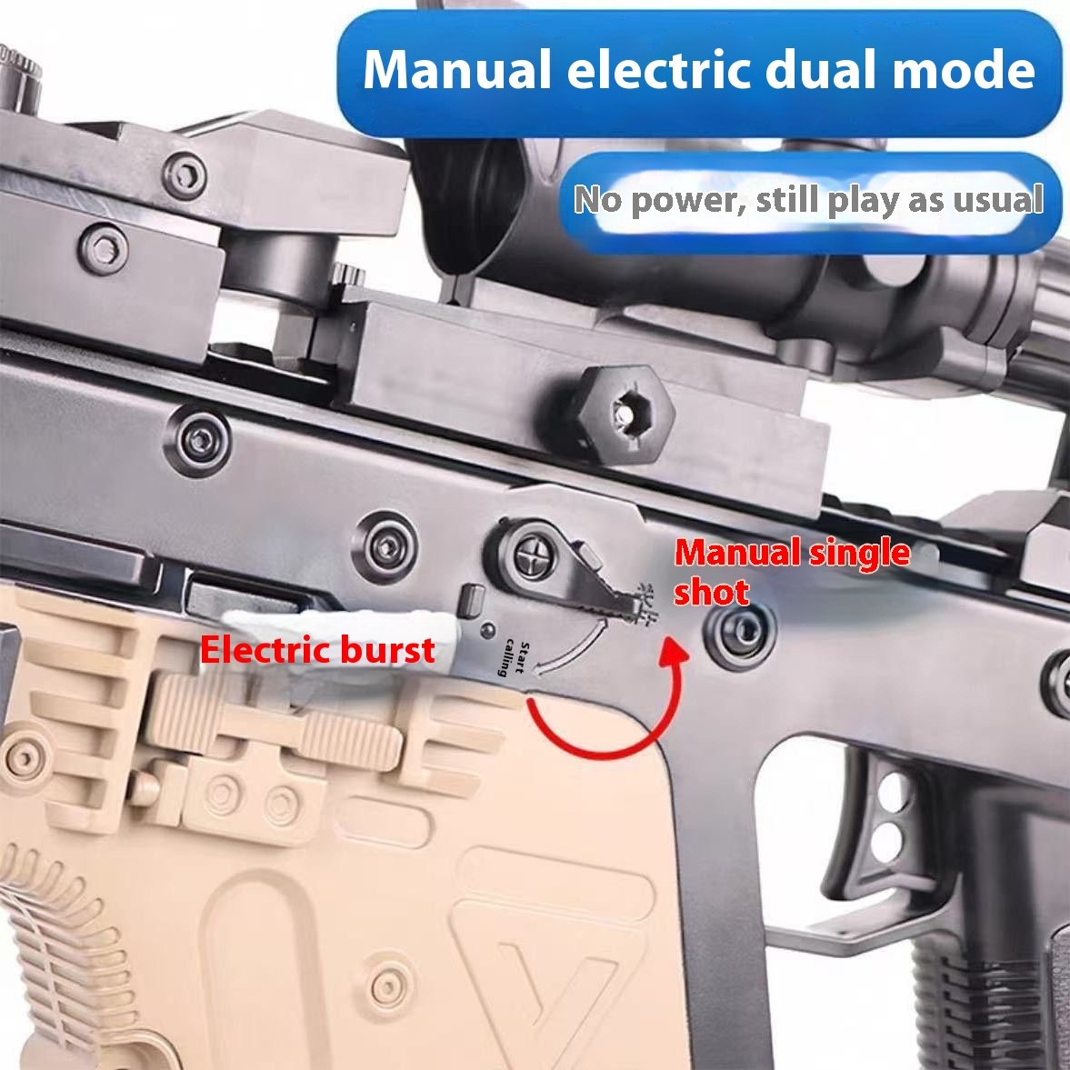 Victor Electric Repeating Submachine Gun Water Bullet Gun