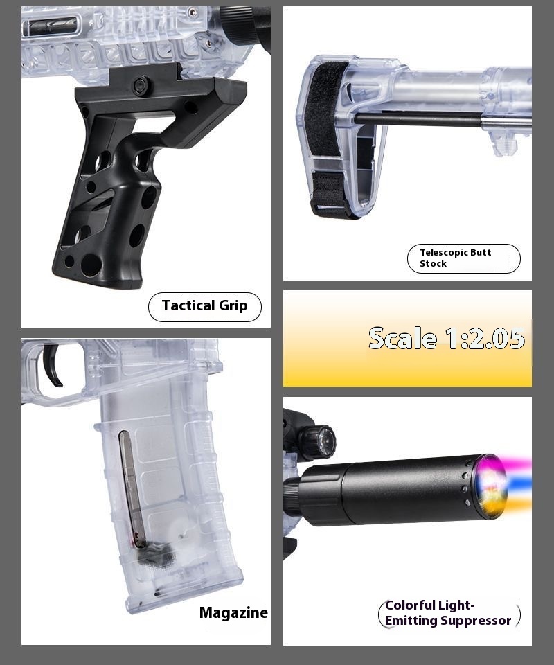 New transparent SLR electric continuous-firing water bullet gun
