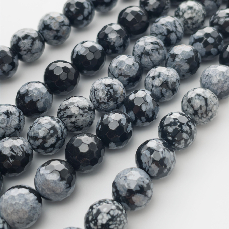 The Guardian Star | Faceted Snowflake Obsidian for Clarity