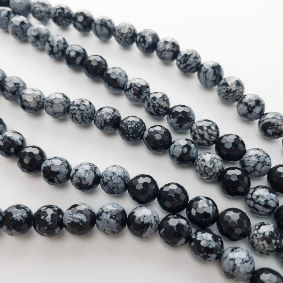 The Guardian Star | Faceted Snowflake Obsidian for Clarity
