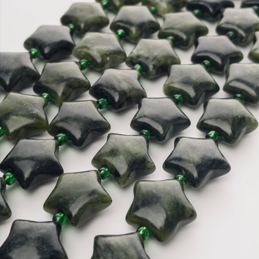 Abstract Soul: Natural Black Net Stone Star Necklace