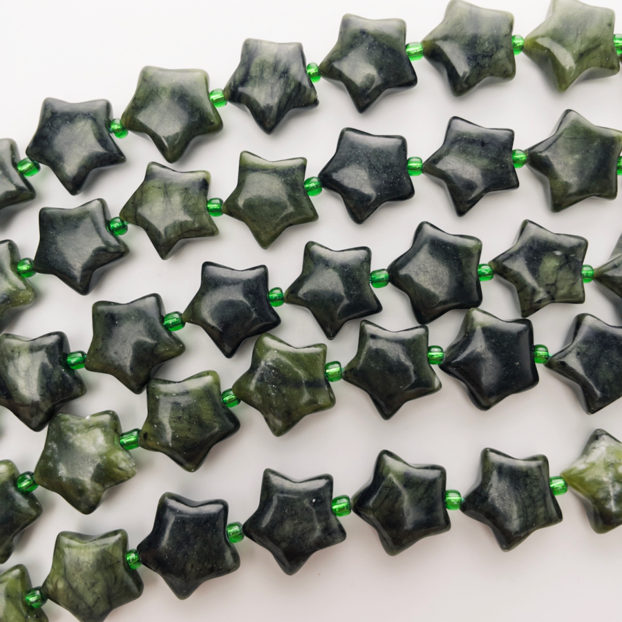 Abstract Soul: Natural Black Net Stone Star Necklace