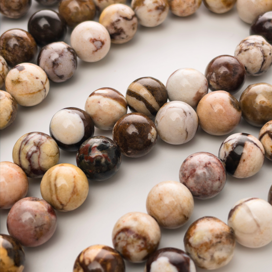 Earthy Soul: Natural Multi-Color Jasper Beaded Bracelet