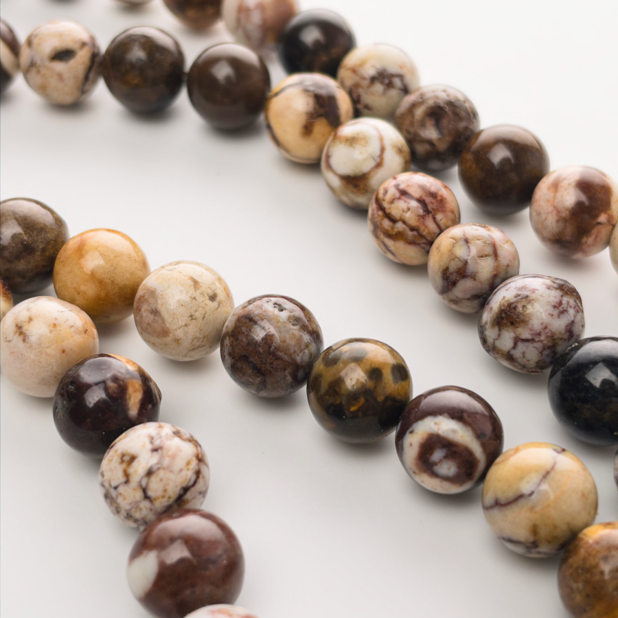 Earthy Soul: Natural Multi-Color Jasper Beaded Bracelet