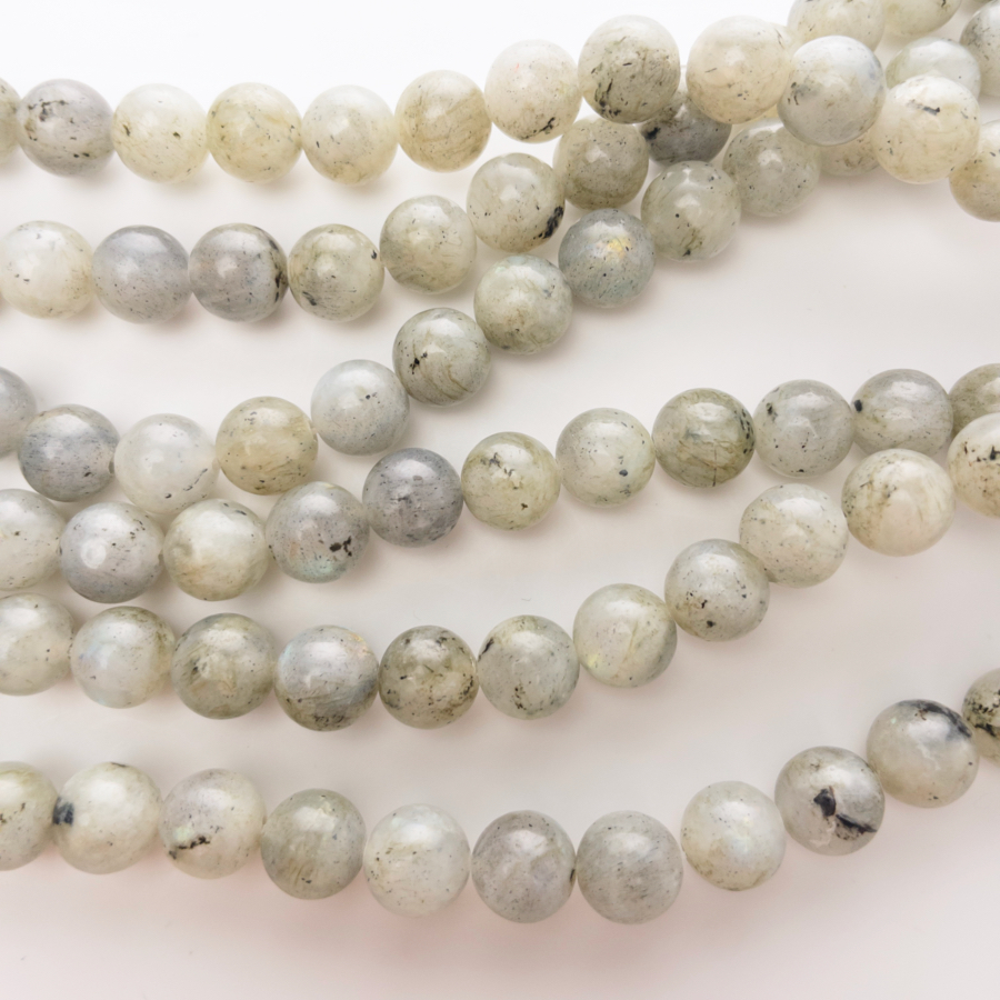 Quiet Clarity: Natural Light Spotted Stone Bracelet