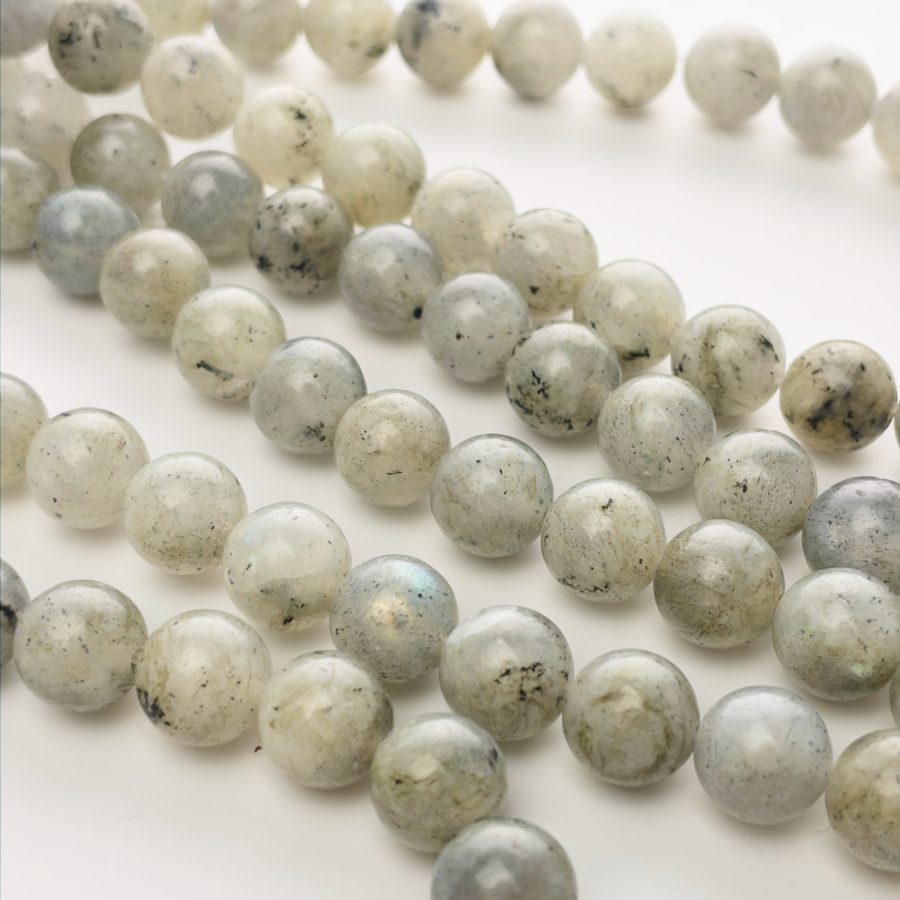 Quiet Clarity: Natural Light Spotted Stone Bracelet