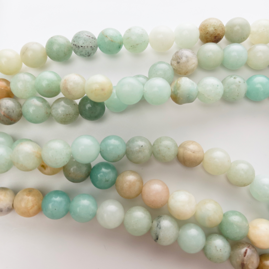 Mint Serenity: Natural Amazonite Beaded Bracelet