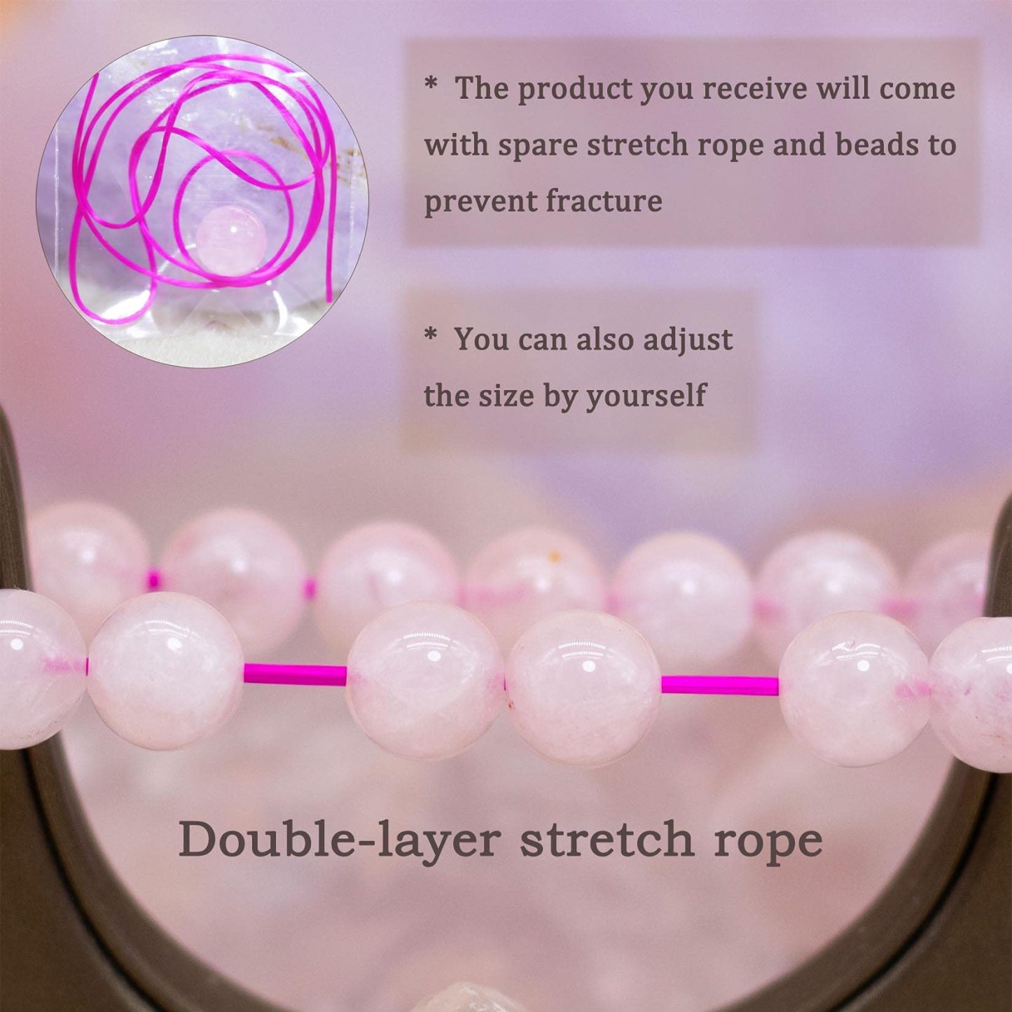 8mm Rose Quartz Bracelet
