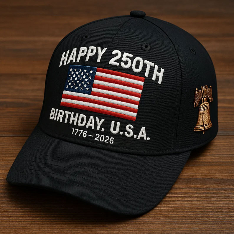 US 250th Anniversary Flag & Bell Cap