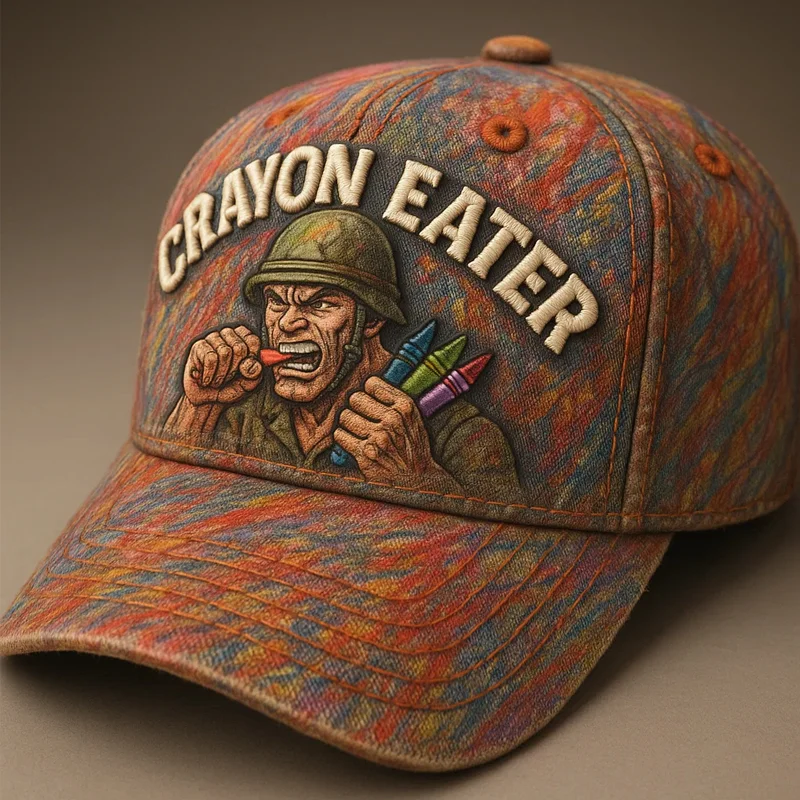 CRAYON EATER Veteran Humor Cap