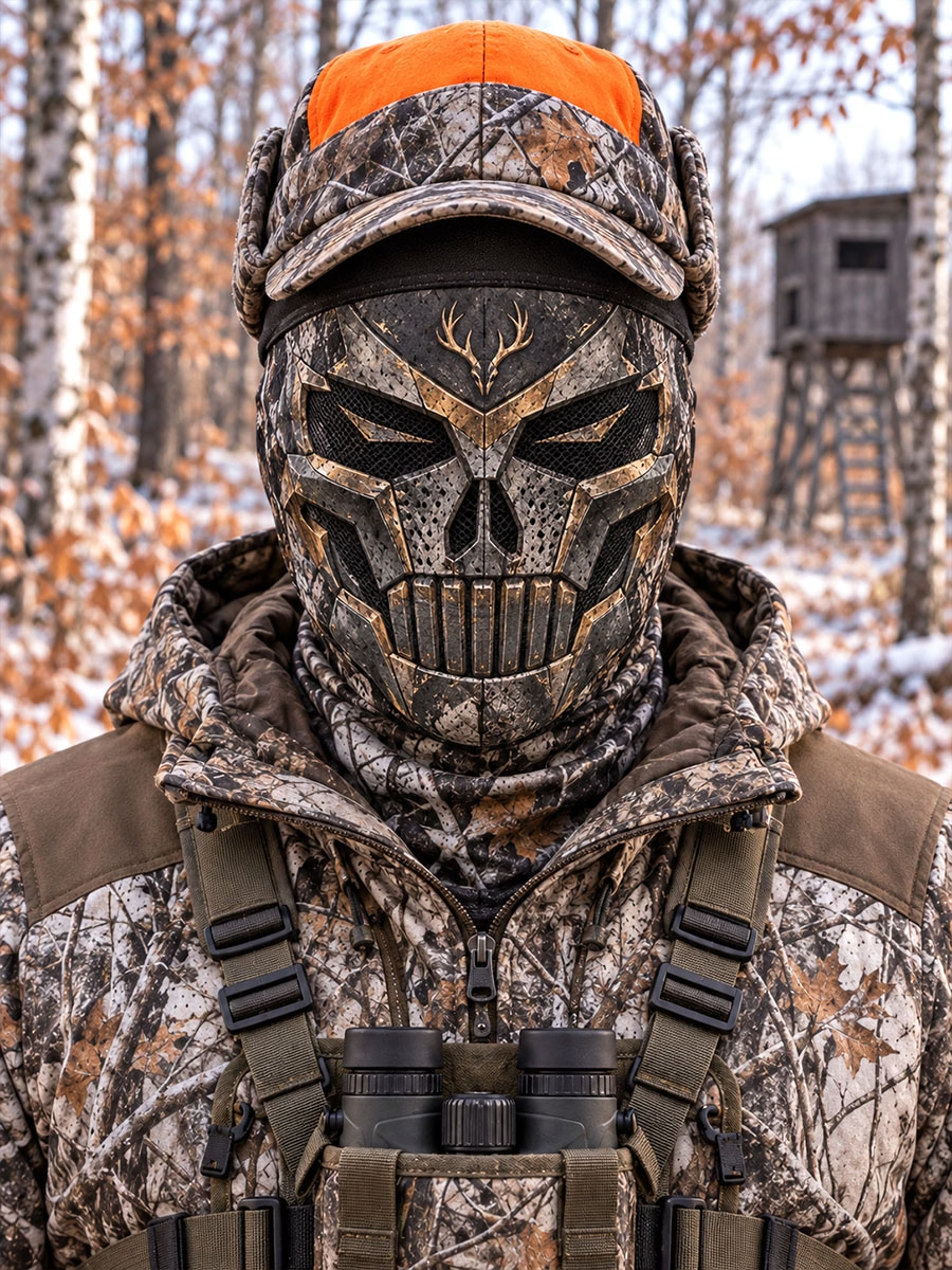 Hunting Skull Full Face Mask Collection | 3 Unique Designs for Halloween, Cosplay & Outdoor Costumes