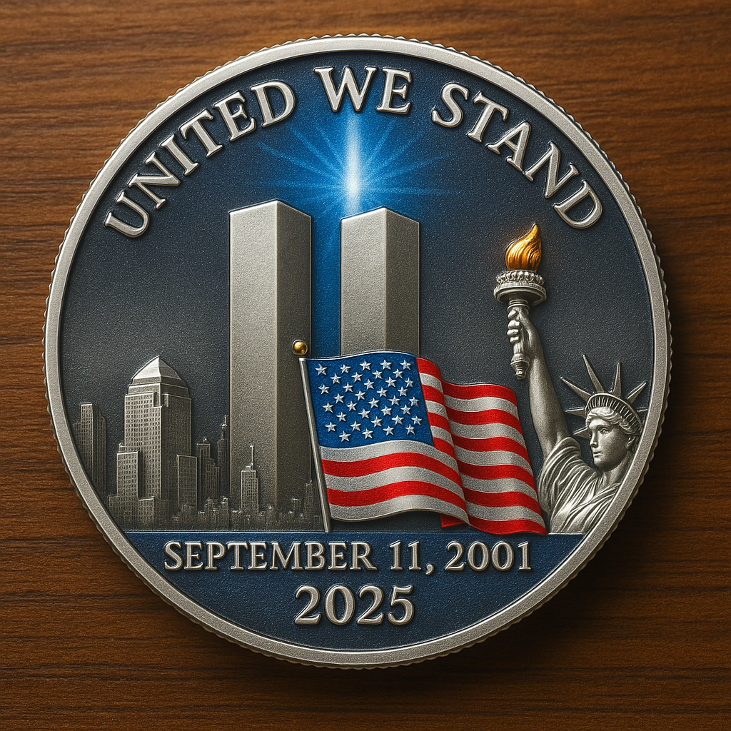🎖️ United We Stand – 9/11 24th Anniversary Commemorative Coin (2025 Edition)