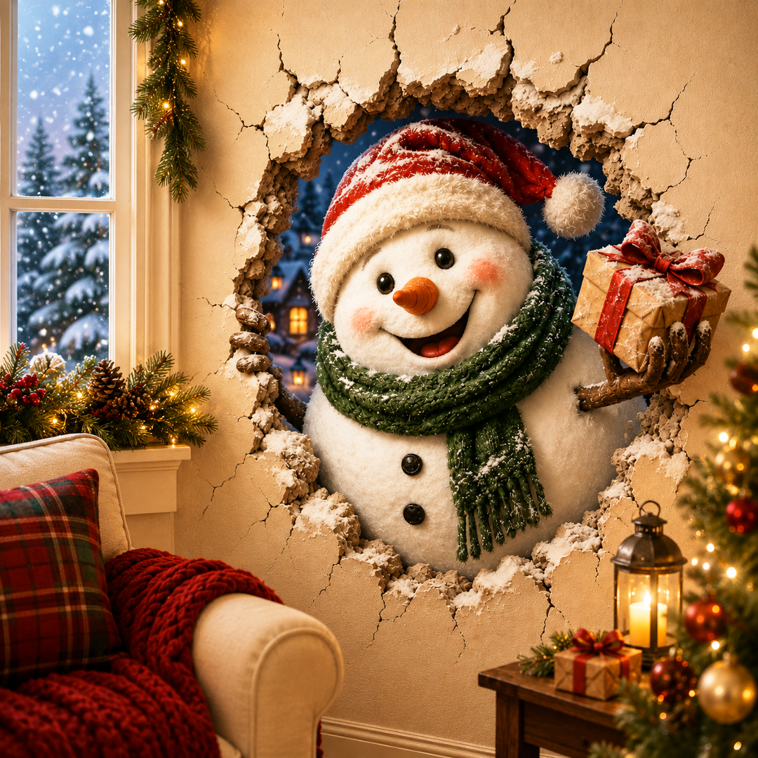 🔥Limited time 70% OFF -🎄🧱 Christmas Break-In 3D Wall Decal – Turn Your Wall Into A Holiday Surprise