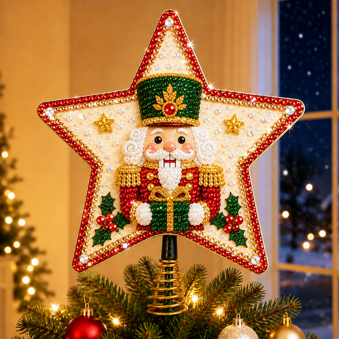 🔥Limited time 70% OFF -🎄✨ DIY Sparkling Christmas Star Tree Topper Kit – Create Your Own Shimmering Holiday Centerpiece