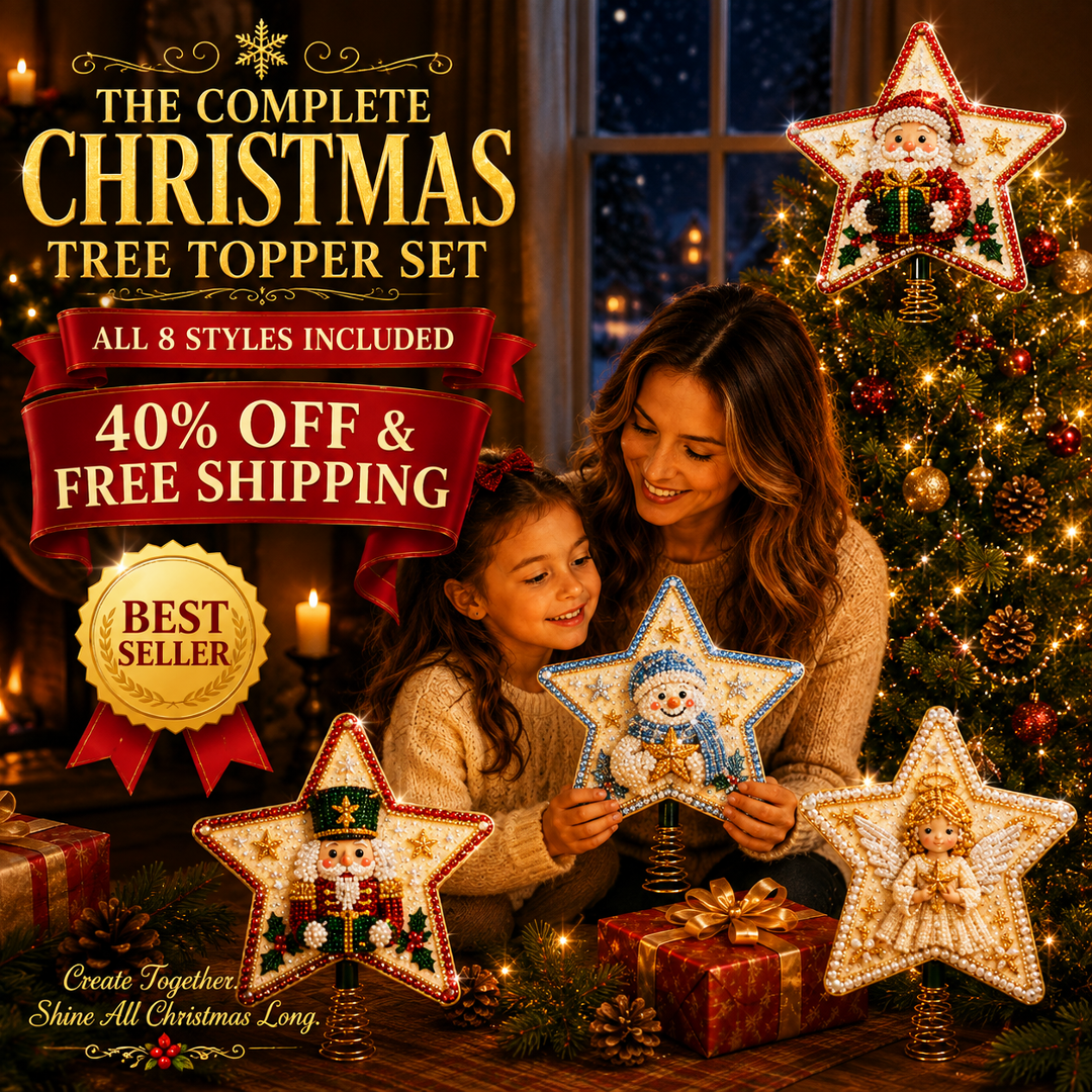 🔥Limited time 70% OFF -🎄✨ DIY Sparkling Christmas Star Tree Topper Kit – Create Your Own Shimmering Holiday Centerpiece