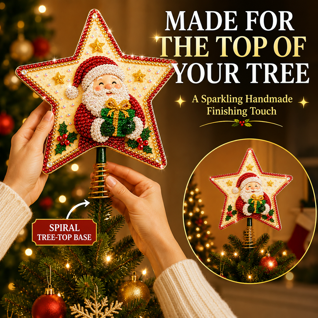 🔥Limited time 70% OFF -🎄✨ DIY Sparkling Christmas Star Tree Topper Kit – Create Your Own Shimmering Holiday Centerpiece