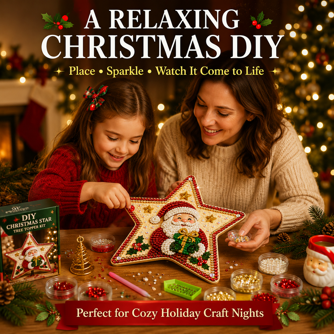 🔥Limited time 70% OFF -🎄✨ DIY Sparkling Christmas Star Tree Topper Kit – Create Your Own Shimmering Holiday Centerpiece