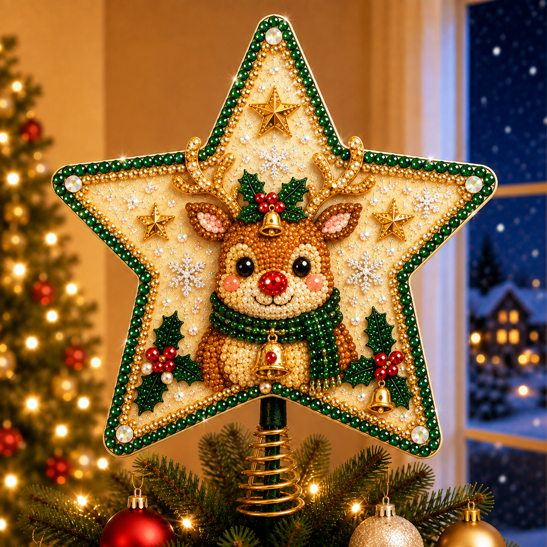 🔥Limited time 70% OFF -🎄✨ DIY Sparkling Christmas Star Tree Topper Kit – Create Your Own Shimmering Holiday Centerpiece