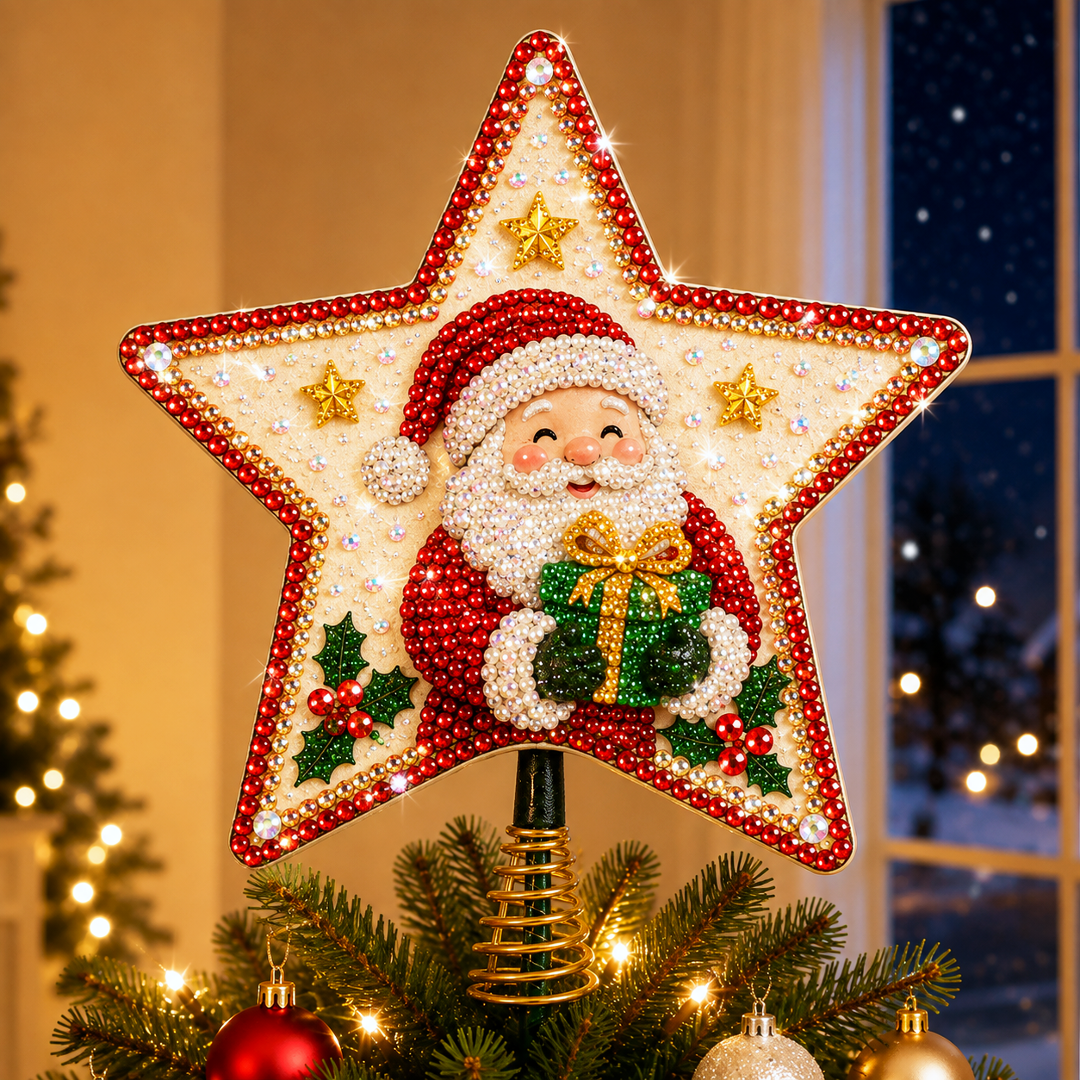 🔥Limited time 70% OFF -🎄✨ DIY Sparkling Christmas Star Tree Topper Kit – Create Your Own Shimmering Holiday Centerpiece