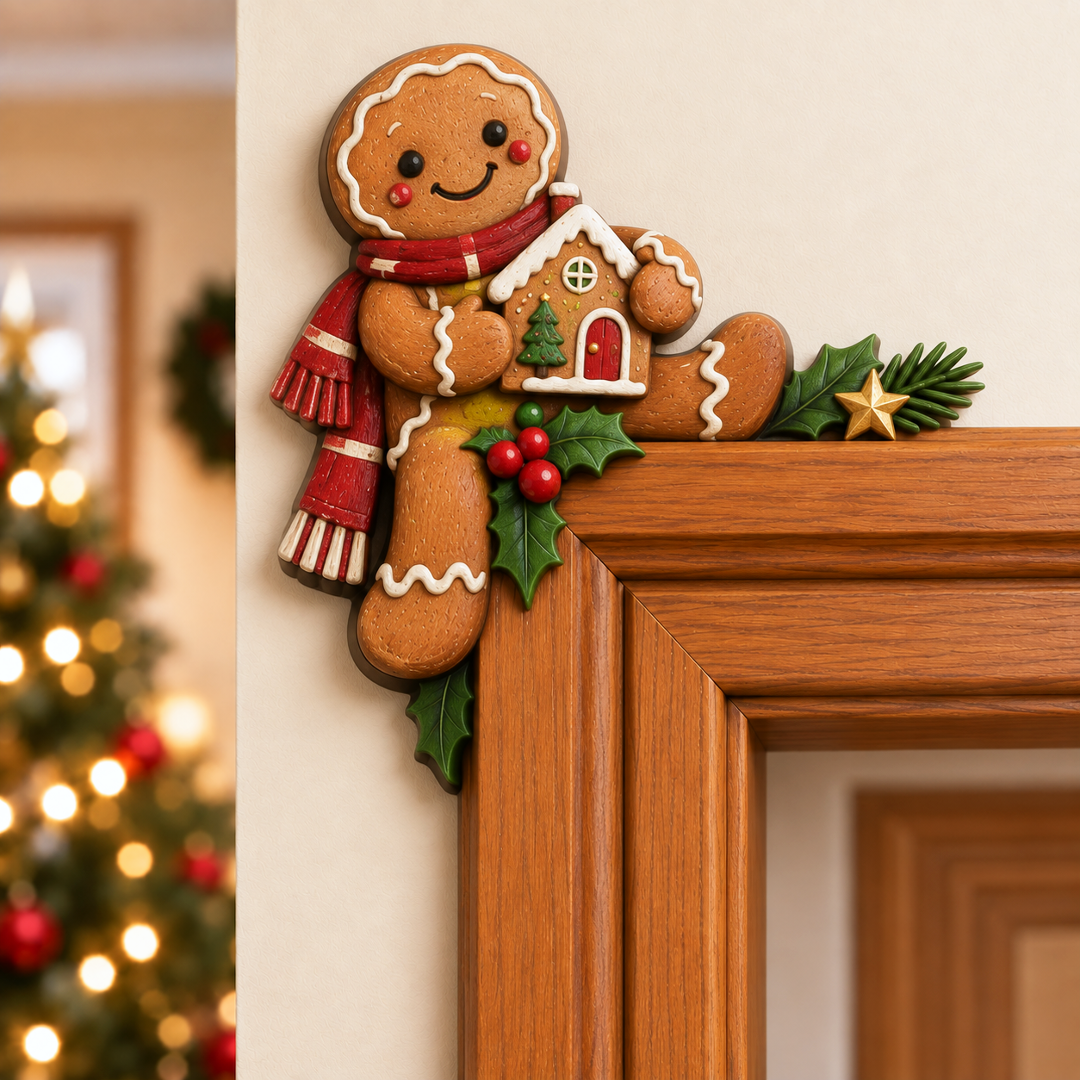 🔥Last 75pcs🎉-🎅🚪Christmas Peekaboo Door Frame Corner Decor – A Little Holiday Surprise Around Every Corner