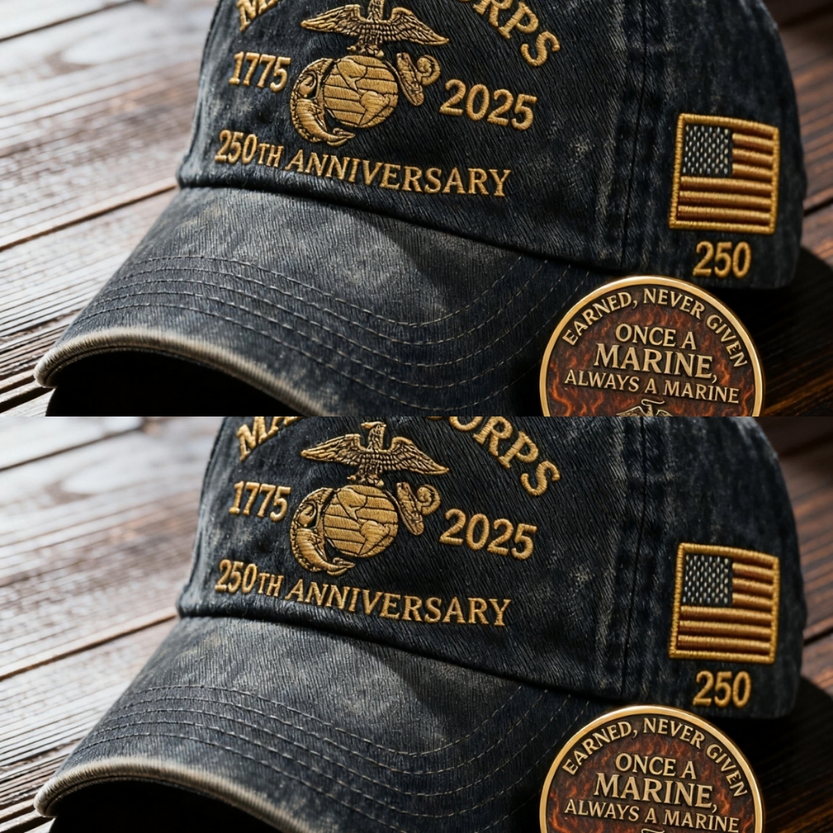 ❤️Veteran‘s Day Best Gift🌹Honoring 250th USMC Retro Washed Cap – Honor That Never Fades 🇺🇸🎁Free Symbolizes Honor Gift
