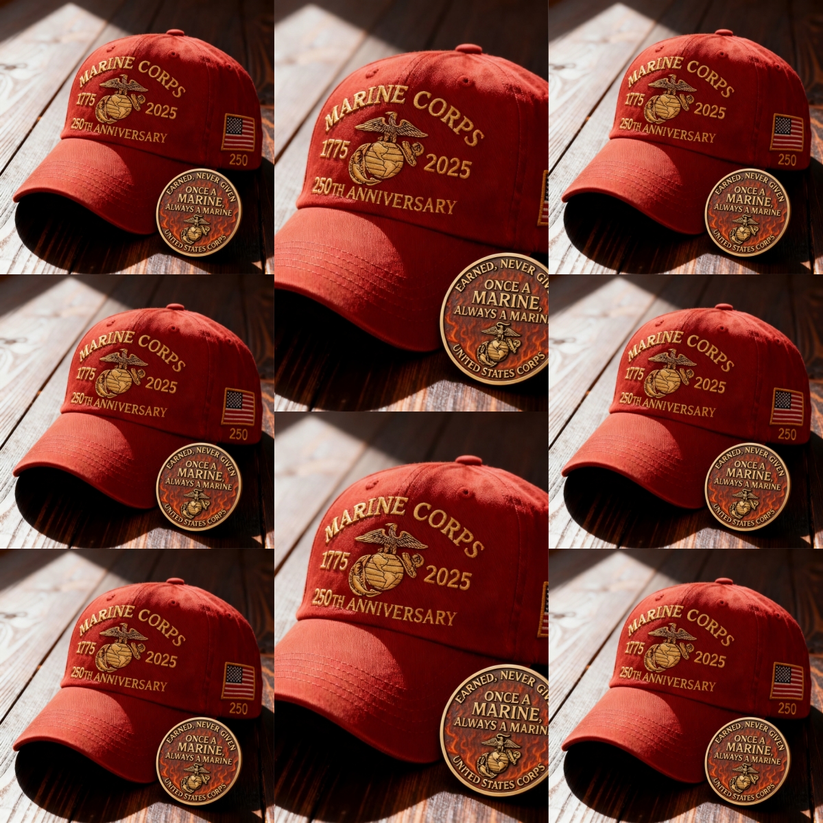 ❤️Veteran‘s Day Best Gift🌹Honoring 250th USMC Retro Washed Cap – Honor That Never Fades 🇺🇸🎁Free Symbolizes Honor Gift