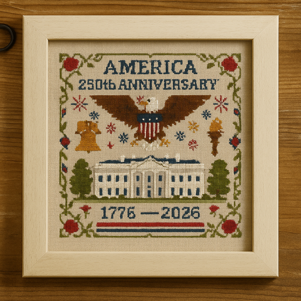 US 250th Anniversary Cross Stitch Kit