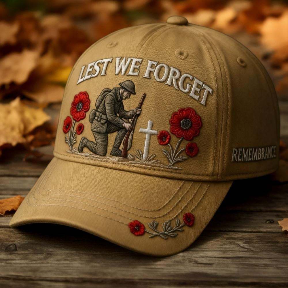 🌹3D Embroidery Heroes Never Forgotten Remembrance Cap ✝️ Keep Their Memory Alive