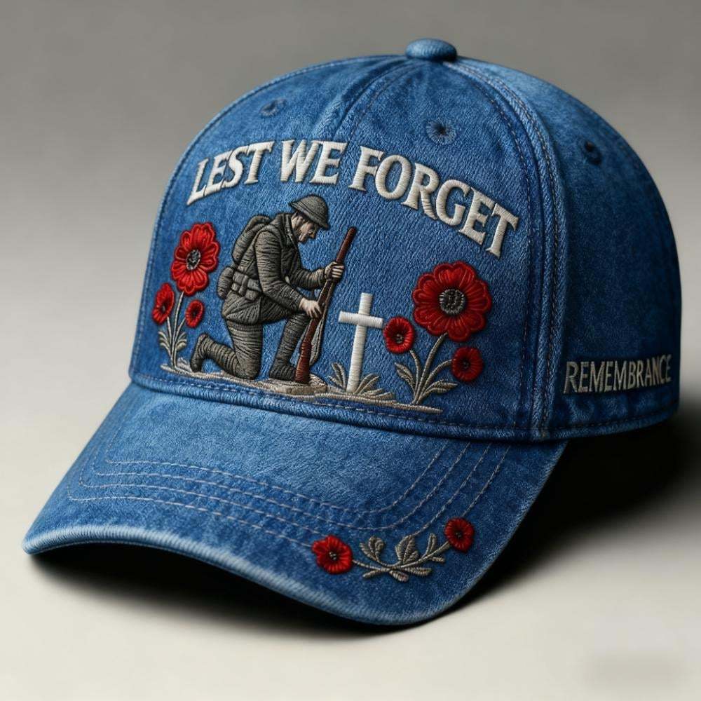 🌹3D Embroidery Heroes Never Forgotten Remembrance Cap ✝️ Keep Their Memory Alive