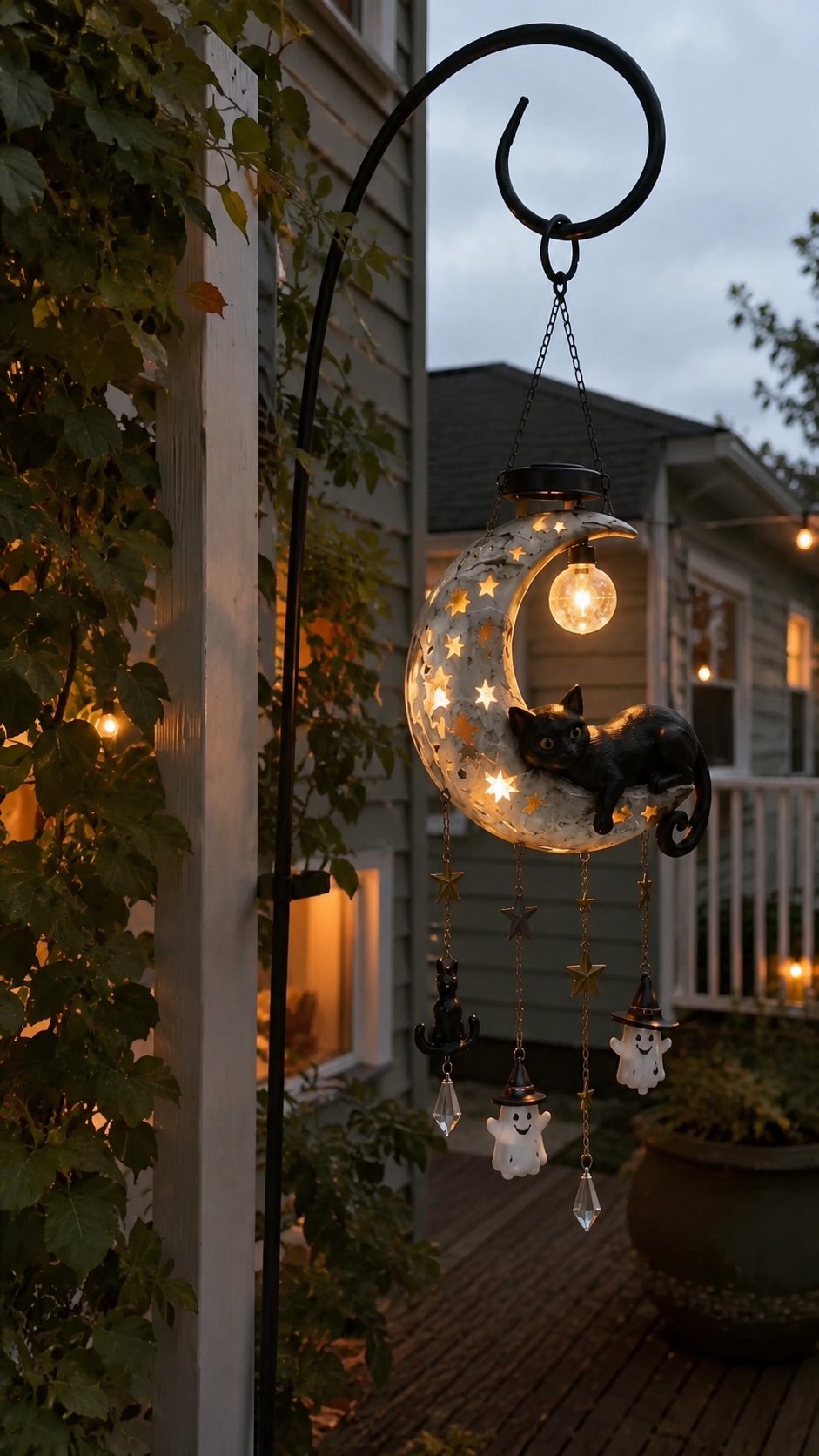 Customer display of the celestial black cat hanging decoration