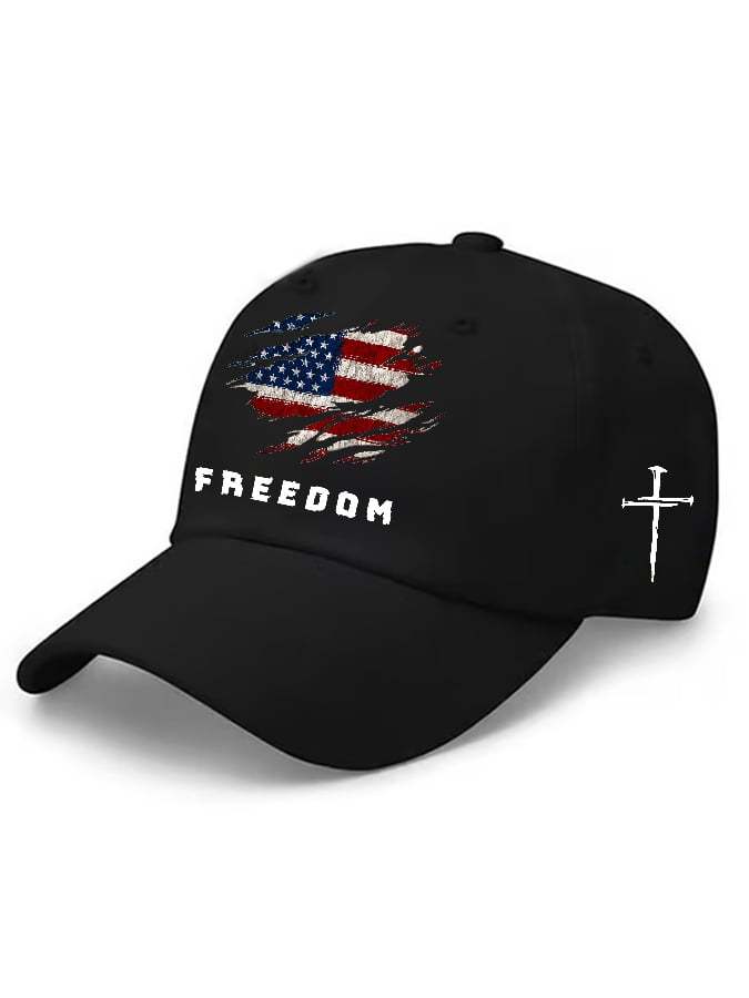 🔥LAST DAY 49% OFF - Unisex Freedom American Flag Print Baseball Cap