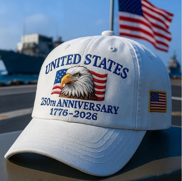 Custom Name United States 250th Anniversary Hat 1776–2026 Eagle Cap